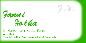 fanni holka business card